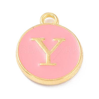 Golden Plated Alloy Enamel Charms ENAM-Q437-14Y-1