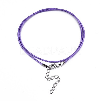Waxed Cotton Cord Necklace Making MAK-S034-021-1