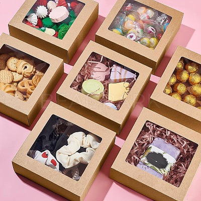 Square Foldable Creative Cardboard Box CON-WH0086-17B-02-1