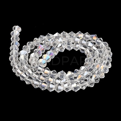 Transparent Electroplate Glass Beads Strands EGLA-A039-T6mm-B13-1