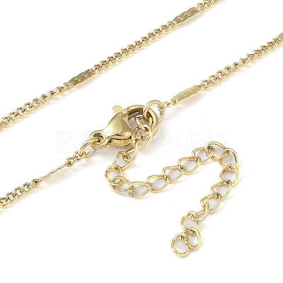 304 Stainless Steel Heart Pendant Necklaces with Cubic Zirconia LS-NJEW-H029-01G-J-1