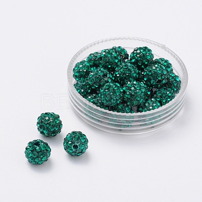 Pave Disco Ball Beads RB-Q195-8mm-205-1