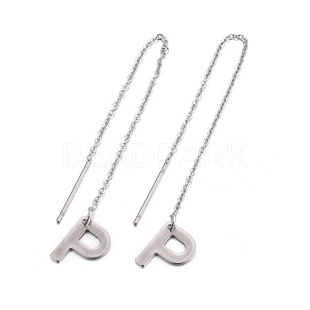 304 Stainless Steel Stud Earrings EJEW-L205-01P-1