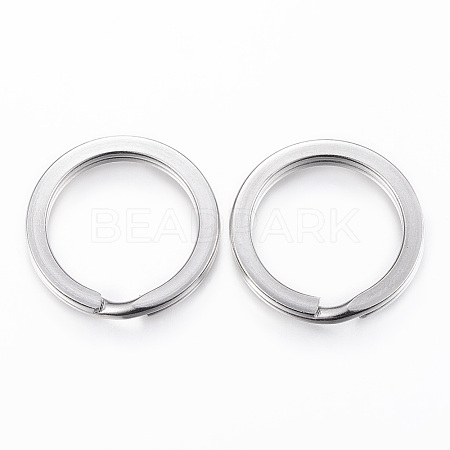 Tarnish Resistant 304 Stainless Steel Split Key Rings STAS-P177-2.2x28mm-P-1