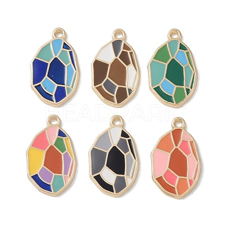 Rack Plating Alloy Enamel Pendants FIND-I038-05-1