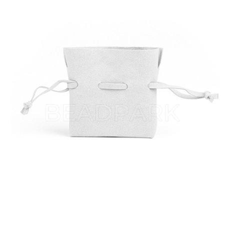 Rectangle Microfiber Leather Jewelry Drawstring Gift Bags for Earrings PAAG-PW0012-13B-1