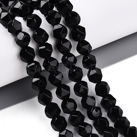 Natural Obsidian Beads Strands G-T139-8mm-50-1