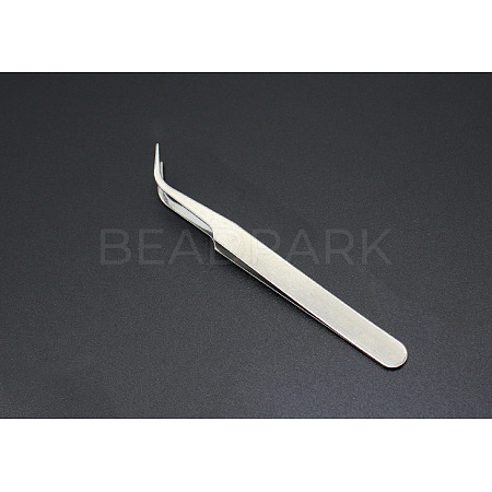 Tarnish Resistant Curved Tip 410 Stainless Steel Pointed Tweezers MRMJ-R090-TS-15-1