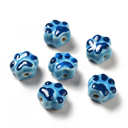 Handmade Printed Porcelain Beads X1-PORC-F005-02A-1