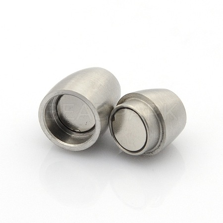 304 Stainless Steel Matte Surface Magnetic Clasps STAS-O042-A-19-1