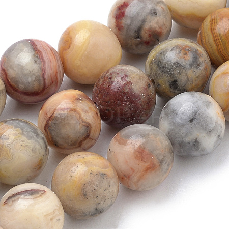 Natural Crazy Lace Agate Beads Strands G-S259-38-8mm-1