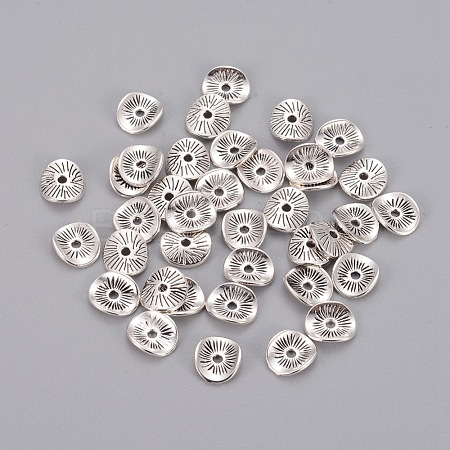 Tibetan Style Wavy Spacer Beads TIBEP-A11067-AS-FF-1
