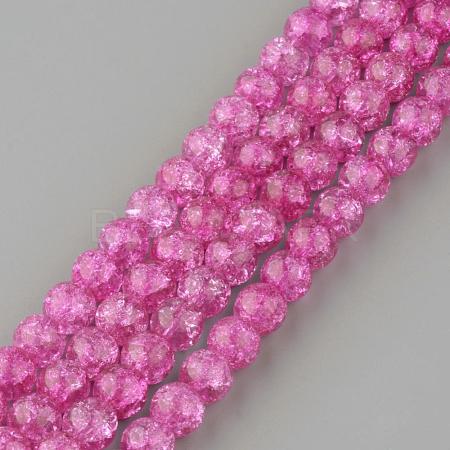 Synthetic Crackle Quartz Beads Strands GLAA-S134-6mm-04-1