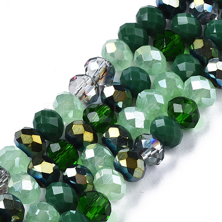 Electroplate Glass Beads Strands X-EGLA-N002-12D-1