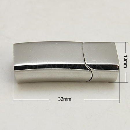304 Stainless Steel Magnetic Clasps with Glue-in Ends STAS-C007-7-1