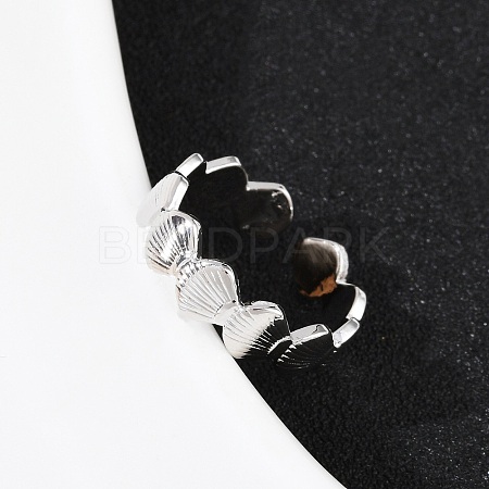 Brass Adjustable Cuff Rings for Women RJEW-B132-01A-P-1