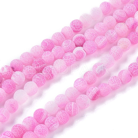 Natural Weathered Agate Beads Strands G-L534-06-6mm-1