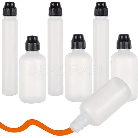 Olycraft 6Pcs 2 Style Plastic Empty Marker Bottles AJEW-OC0003-29-1