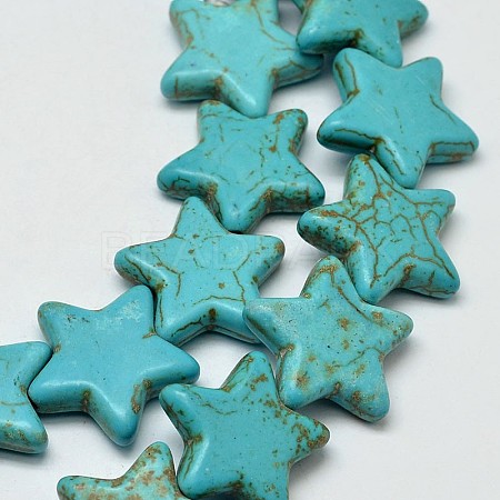 Dyed Synthetic Turquoise Bead Strands G-M144-05-C-1