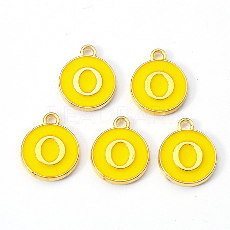 Golden Plated Alloy Enamel Charms LS-ENAM-S118-09O-1