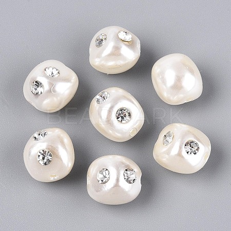 ABS Plastic Imitation Pearl Beads SACR-T017-77B-1