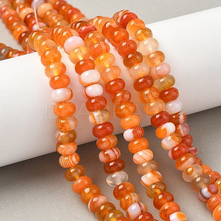 Natural Banded Agate Beads Strands G-F790-I01-01L-1