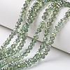 Electroplate Transparent Glass Beads Strands EGLA-A034-T1mm-S11-1