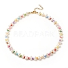 ABS Plastic Pearl & Acrylic Beaded Bracelets & Anklets & Necklaces SJEW-JS01238-3