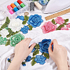 HOBBIESAY 8Pcs 4 Colors Polyester Embroidery Sewing Ornaments DIY-HY0001-38-3