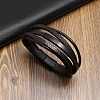 Leather Multi-strand Bracelet PW-WG71096-02-1