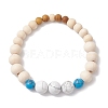 Wood Beads Stretch Couples Bracelets BJEW-JB11289-02-2