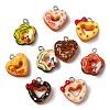 45Pcs 9 Styles Opaque Resin Pendants CRES-CJ0001-78-8