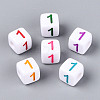 Opaque Acrylic European Large Hole Beads SACR-N020-01A-02-1