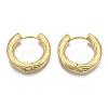 Brass Huggie Hoop Earrings KK-S356-347B-NF-2