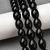 Natural Black Onyx Beads Strands G-F801-F02-03-1