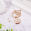 1Pc DIY Alloy Rhinestone Spring Gate Rings Keychains FIND-TA0008-54A-G-4