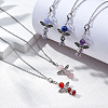 Natural Round Gemstone Pendant Decorations HJEW-SC0001-05-5