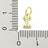Letter Brass Micro Pave Clear Cubic Zirconia Pendants KK-K354-06G-I-3