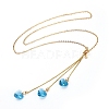 Stud Earrings & Pendant Necklaces Sets SJEW-JS01075-04-3