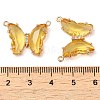 Brass Pave Faceted Glass Connector Charms FIND-Z020-03O-3
