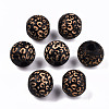 Painted Natural Wood Beads WOOD-T021-53A-M-2