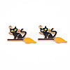 Eco-Friendly Alloy Enamel Pendants X-ENAM-T011-80A-NR-2