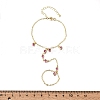 Brass Micro Pave Cubic Zirconia Mittens Bracelets BJEW-C156-01G-02-5