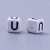 Acrylic Horizontal Hole Letter Beads PL37C9308-U-2