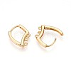 Brass Hoop Earring Finding KK-N261-58G-2