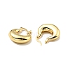 Rack Plating Brass Chunky Hoop Earrings for Women EJEW-G288-35D-G-2