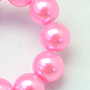 Baking Painted Pearlized Glass Pearl Round Bead Strands HY-Q003-4mm-68-3