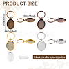 24Pcs 4 Styles Alloy Keychain Making Kits KEYC-ME00019-2