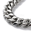 304 Stainless Steel Cuban Link Chain Necklaces NJEW-P288-13P-3