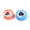 Printed Handmade Polymer Clay Beads CLAY-T022-12G-2